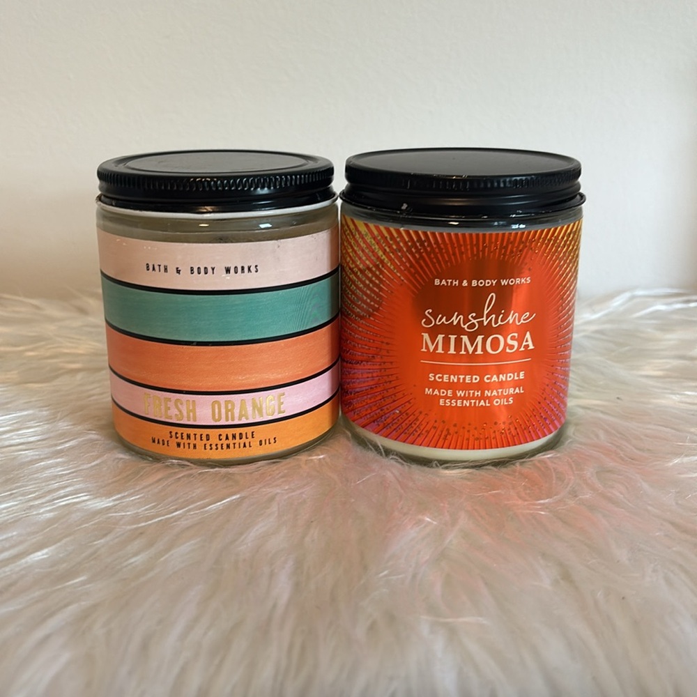 2 Citrus Candles 🍊🖤 - Bath & Body Works Single Wicks